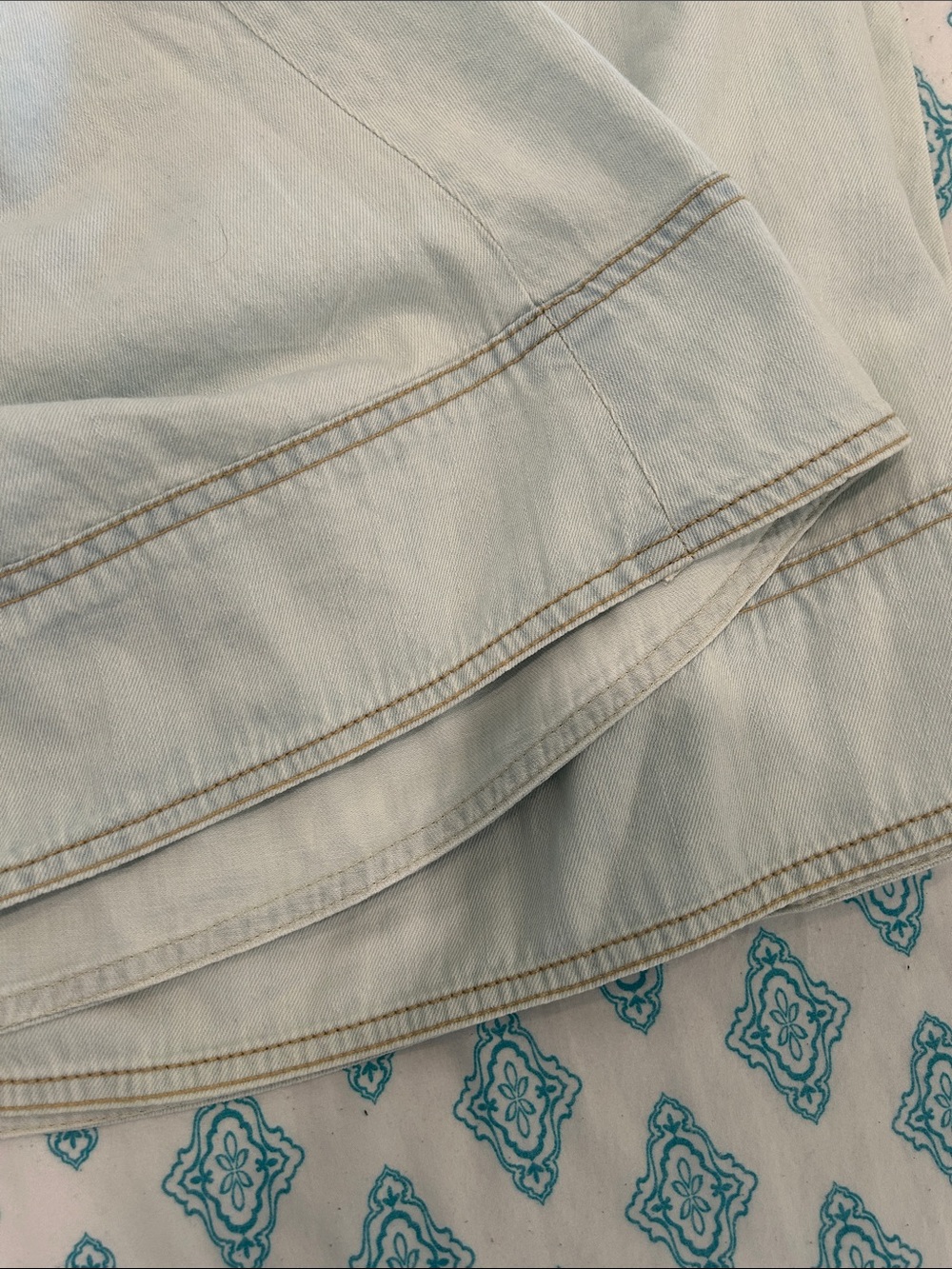 Pilcro Light Blue Pintuck Basque-waist Maxi Skirt NWT - Picture 9 of 15